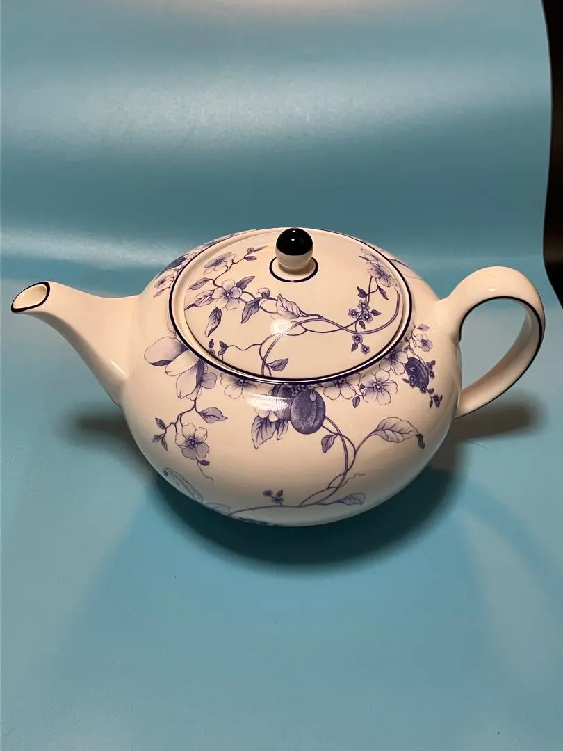 ウェッジウッド　ブループラム　ジャパニーズティーセット5客&ポット　廃盤品 wedgwood ブループラム 湯呑み ジャパニーズティー 廃盤