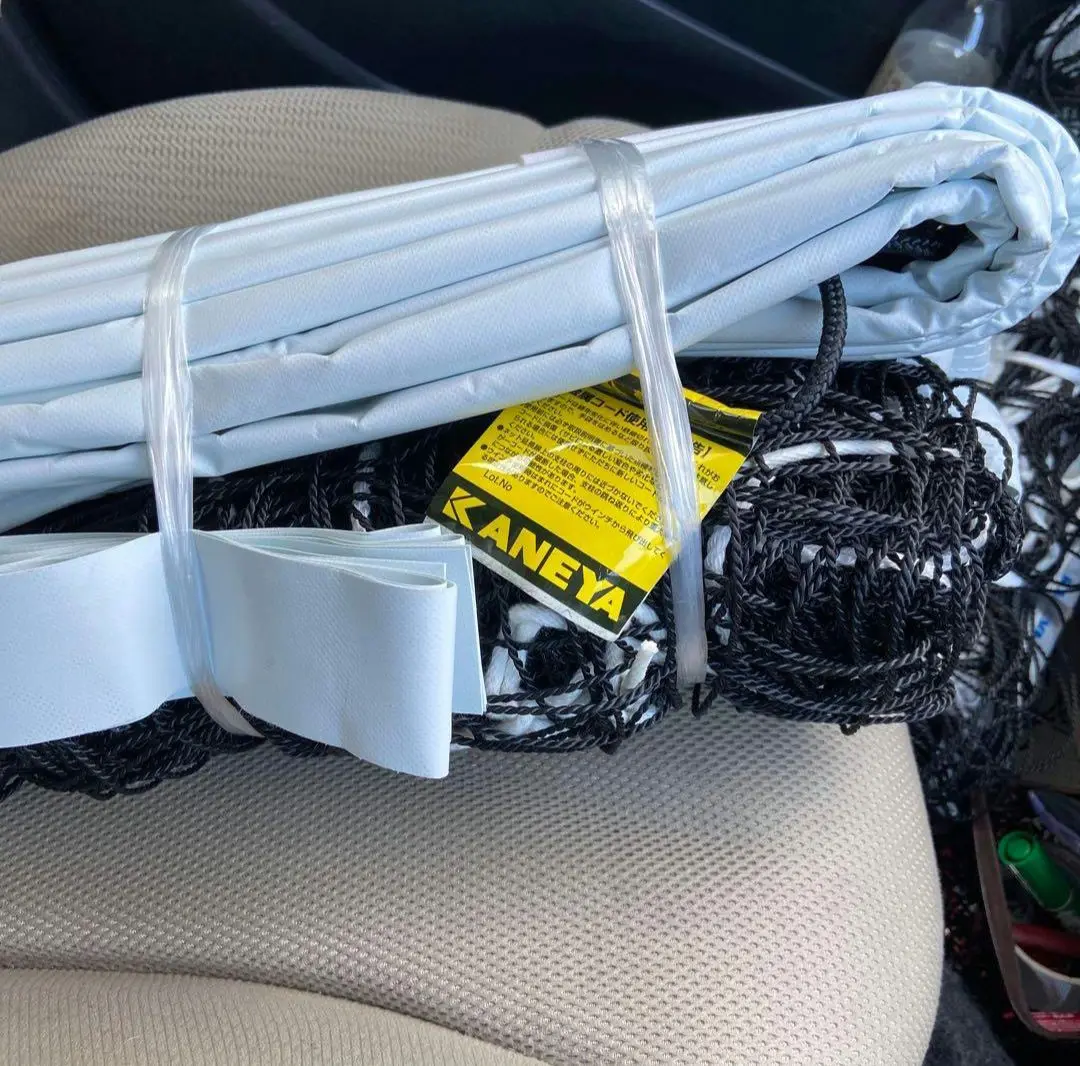 カネヤバレーボールネット　男子9人制　新品未使用品 カネヤ 6人制バレーボールネット 上下白帯付 スタンダード