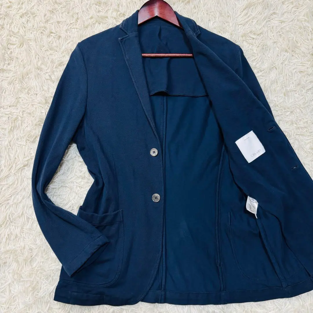 Thumbnail of Excellent condition ✨ Cruciani tailored jacket unconstructed navy 44 pique knit