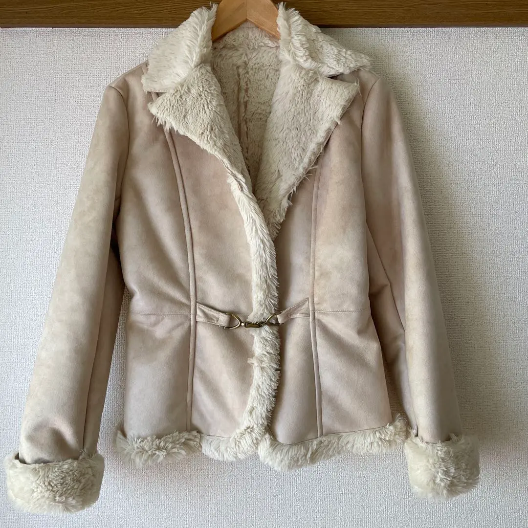 Thumbnail of Beautiful Christian Aujaard faux-mouton short jacket, cream color