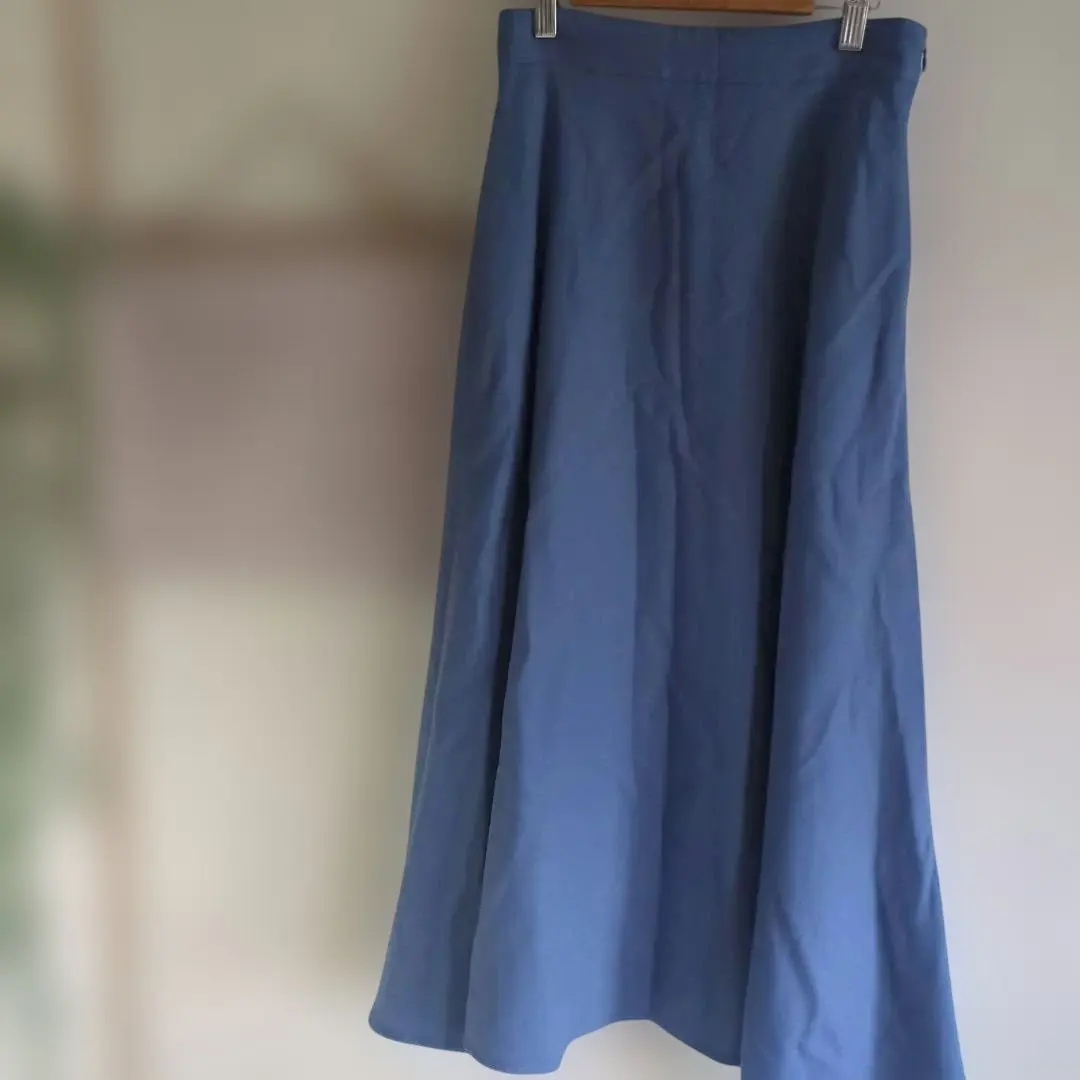 Thumbnail of Blue flare skirt, knee-length