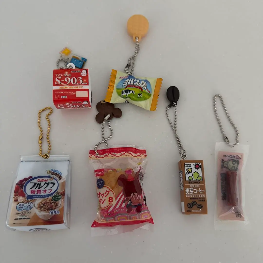 迷你食物鑰匙圈 6個一組 的縮圖