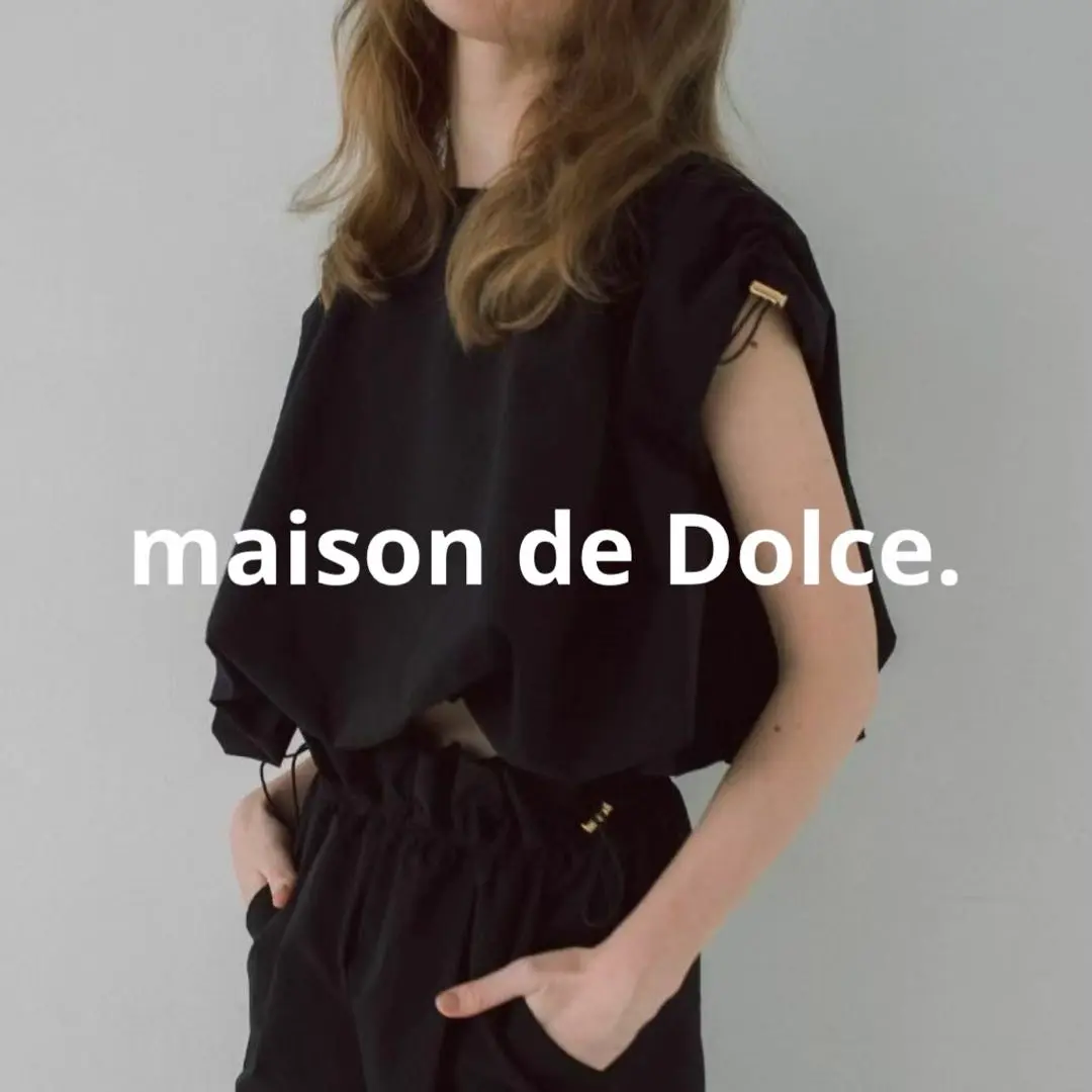 maison de Dolce.  メゾンドドルチェ、アクティブトップス、黒 お値下げ！maison de dolce アクティブトップス - メルカリ
