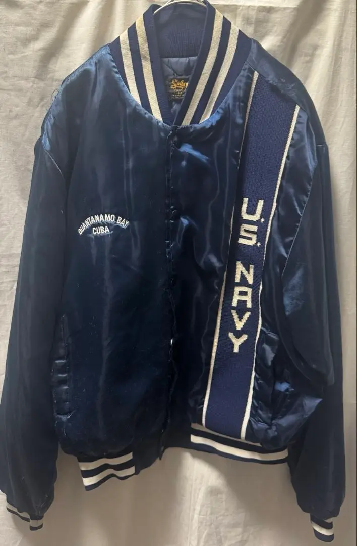 US.NAVY ランニングジャケット トレーニングジャケット レディースS相当 US.NAVY ランニングジャケット トレーニングジャケット