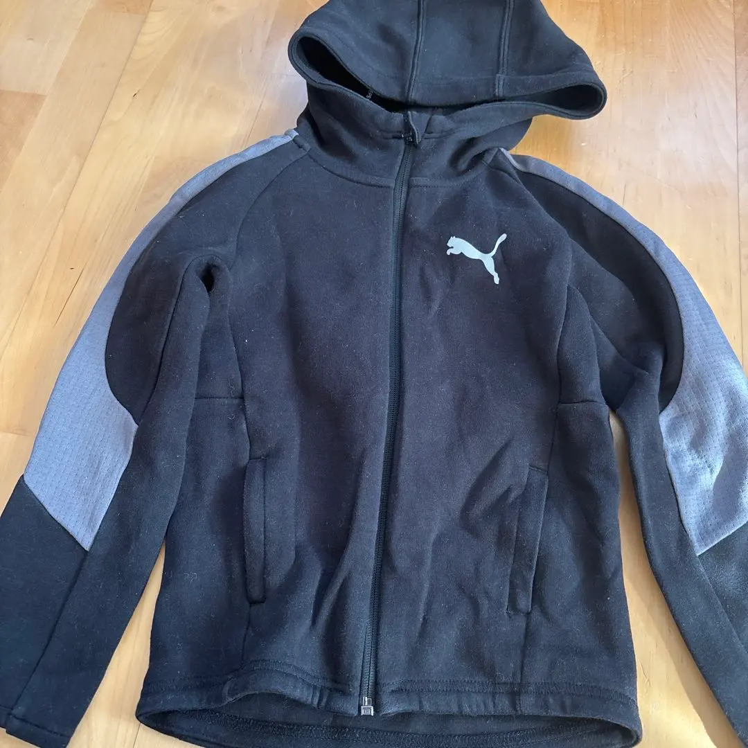 Thumbnail of Puma hooded jacket, black, size 130