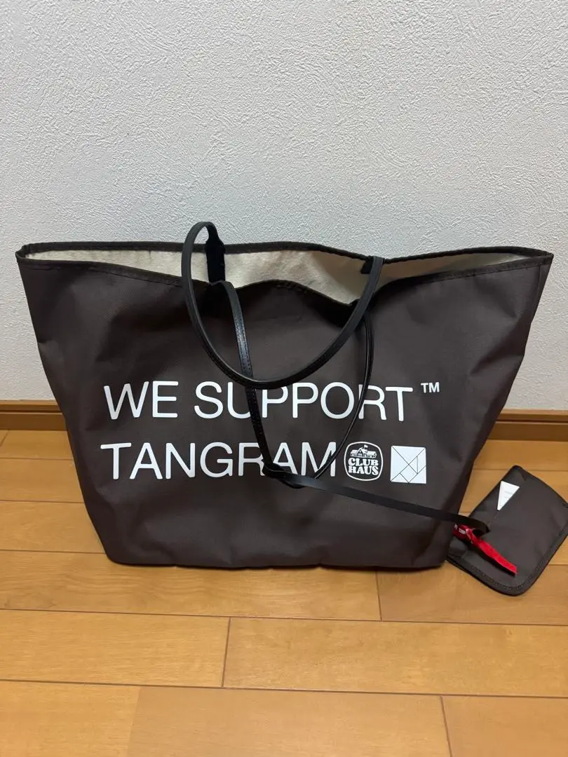 GOLFICKERS × TANGRAM REVERSIBLE TORT BAG ORANGE / OFF WHITE