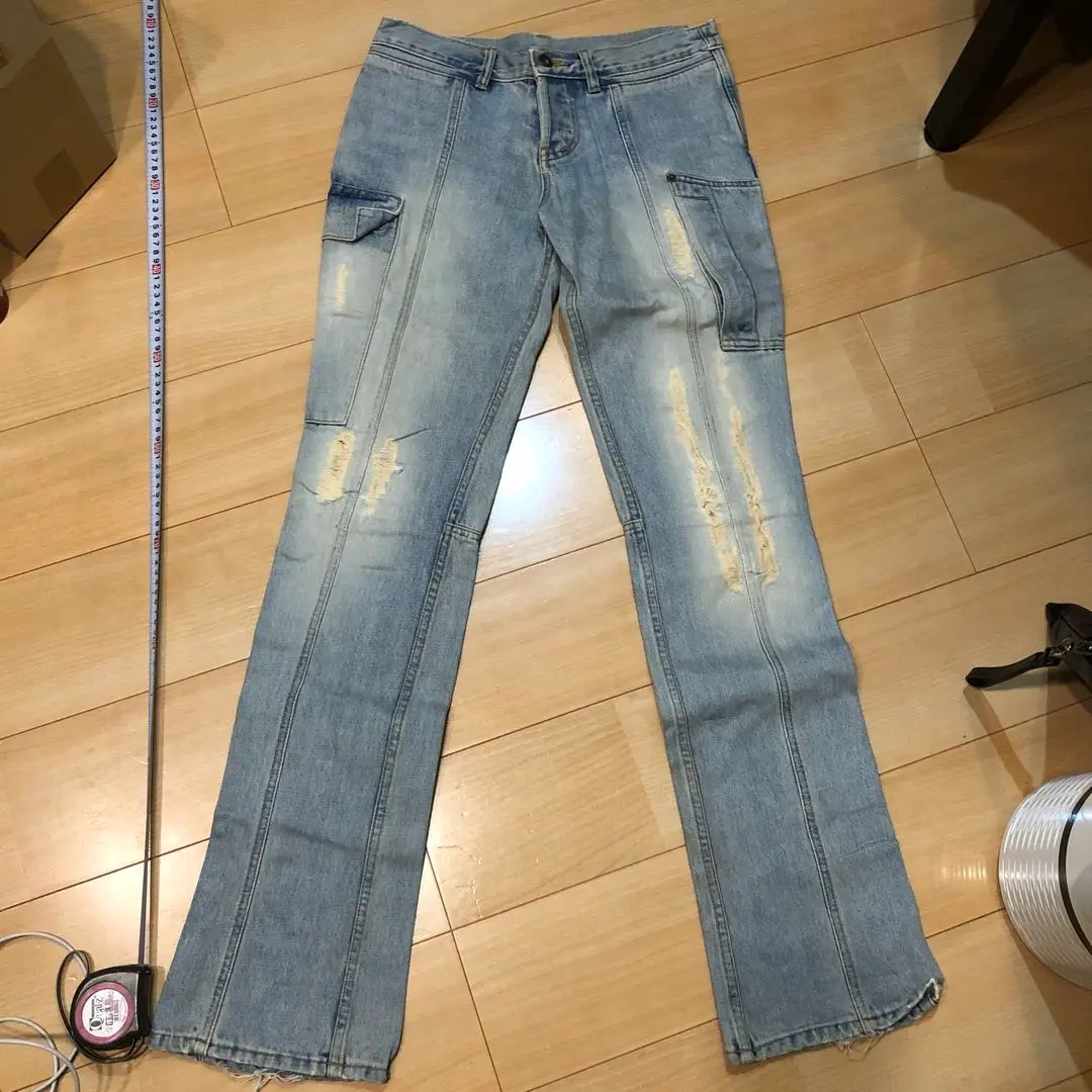 【美品】 OSSA MONDO カットオフボタンフライデニム ダメージジーンズ OSSA MONDO オッサモンド - メルカリ