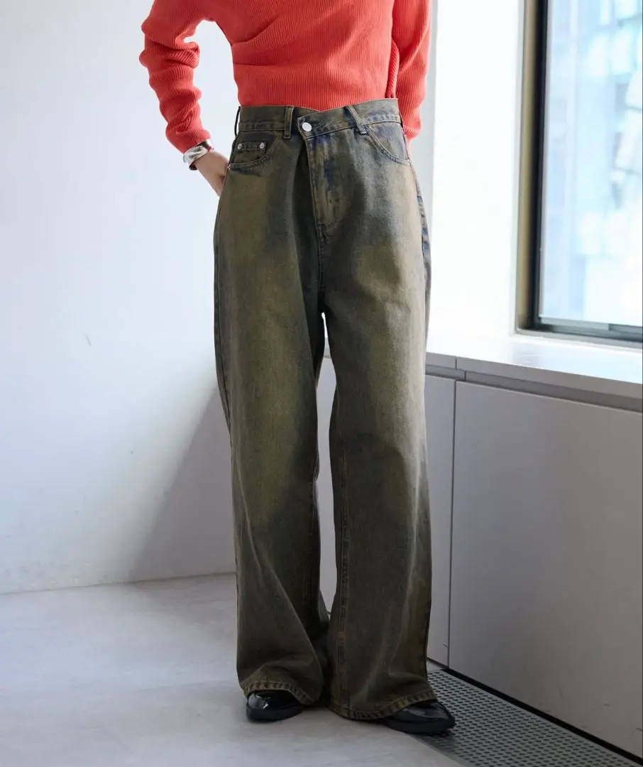 新品未使用♡yori♡デニムライクスティックパンツ　38 2025年最新】デニムライクスティックパンツの人気アイテム