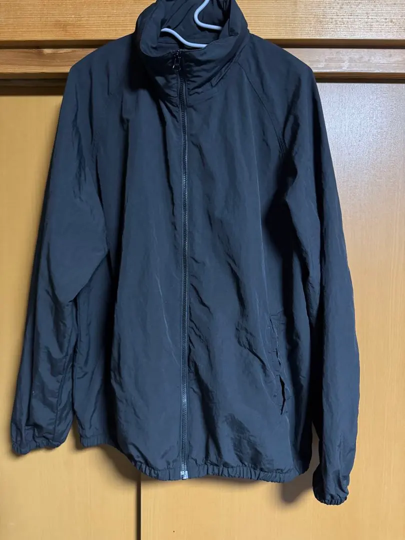 Thumbnail of MUJI Water-Repellent Nylon Windbreaker, Size L, Black