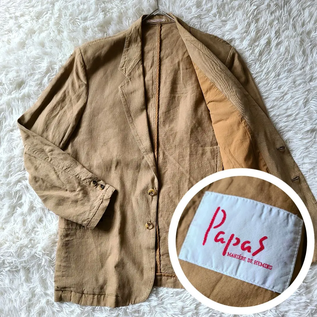 Thumbnail of ✨️Excellent Condition✨️ Papas 100% Linen Tailored Jacket Beige S