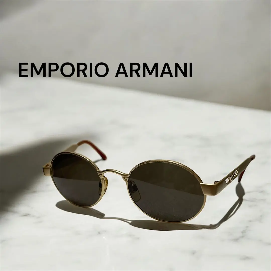 エンポリオアルマーニ オーバル型 ヴィンテージ サングラス 002 706 ARMANI Black Oval Vintage Sunglasses for sale | eBay