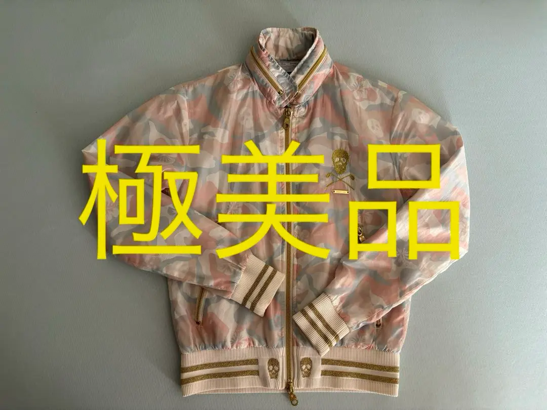 [極美品]MARK&LONA ナイロンジャケット 星柄 髑髏 フーデット 38 極美品]MARK&LONA ナイロンジャケット 星柄 髑髏 フーデット 38