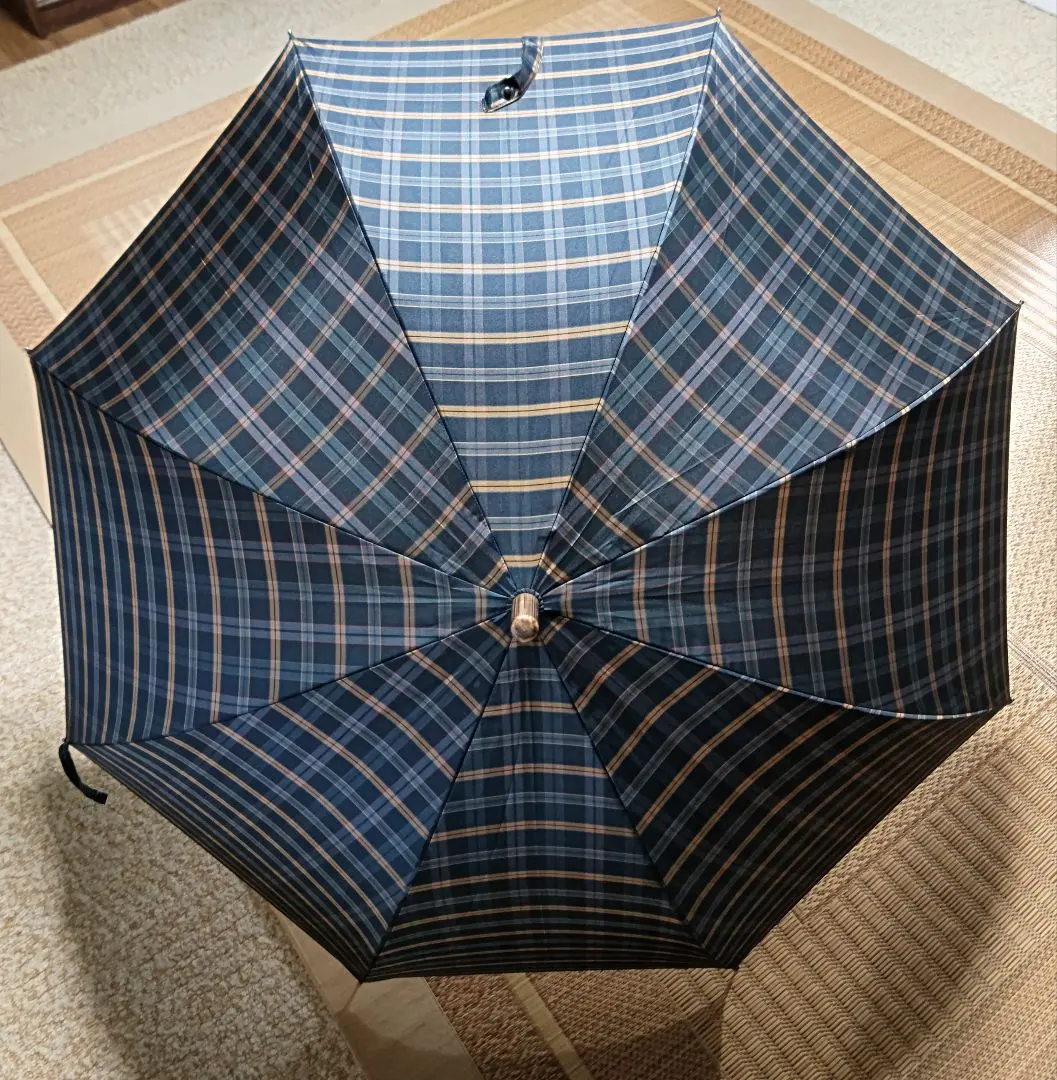 Thumbnail of Men's Long Umbrella: Checkered Pattern, Jump Umbrella, 65cm ⭐️