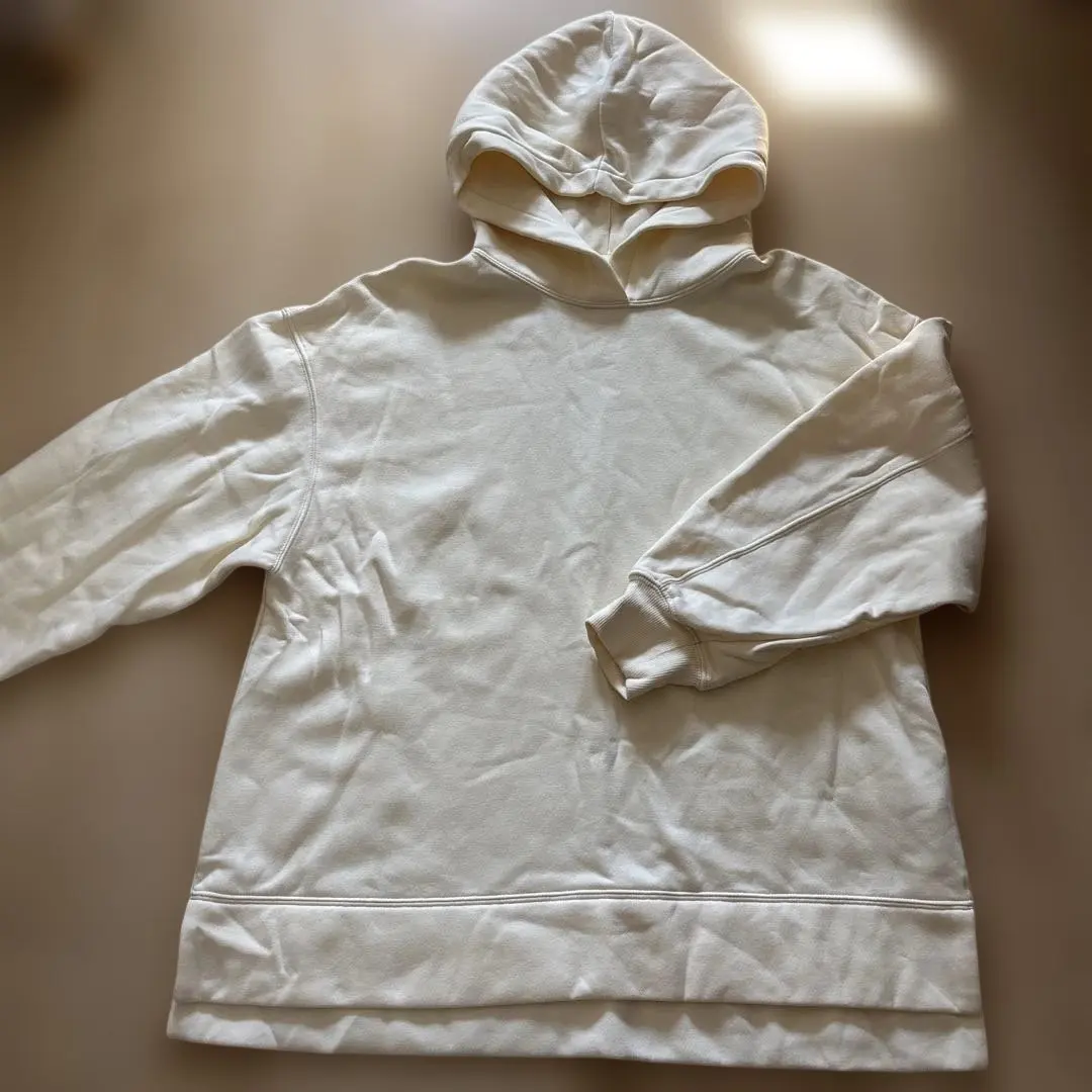 Thumbnail of GU Double Face Slit Hoodie - Ivory - M size - Fleece-lined - White
