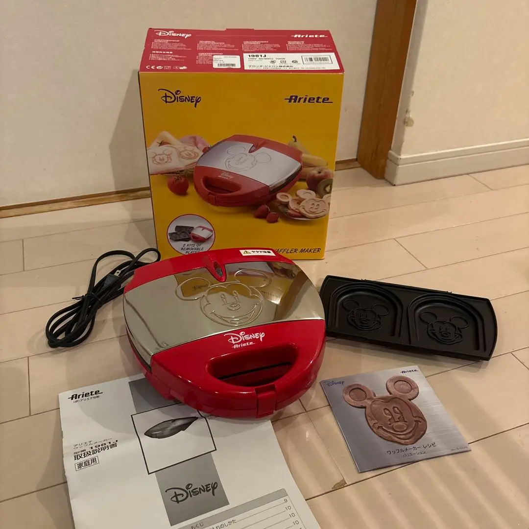 【新品・希少】デロンギ アリエテ Disney ワッフル メーカー ミッキー DeLonghi - デロンギ アリエテ ディズニー ホットサンド