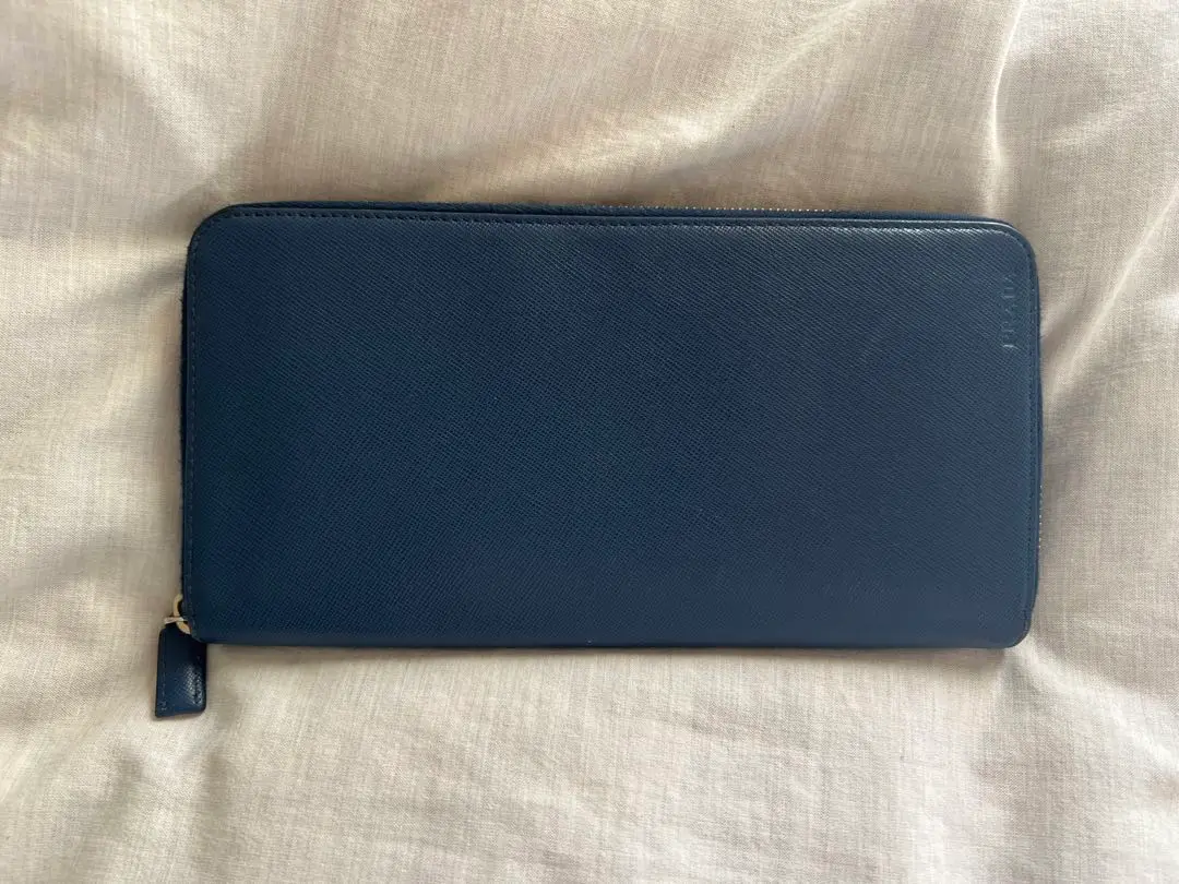 PRADA PORTER サフィアーノレザー パスポートケース ネイビー 箱付き プラダ サフィアーノシティ 1MF002 レザー パスポートケース