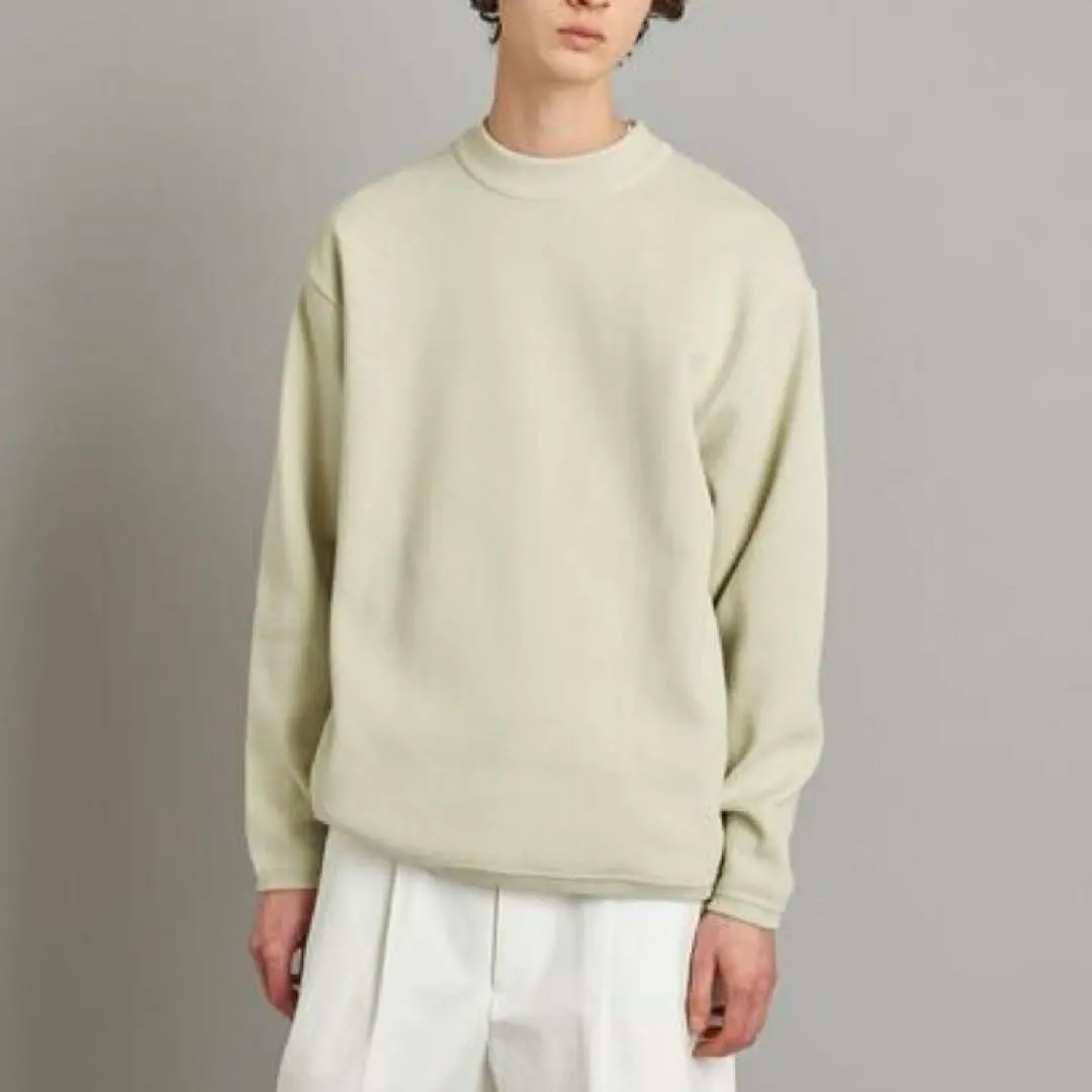 Thumbnail of Steven Alan Milano Rib Mock Neck Knit, Off White