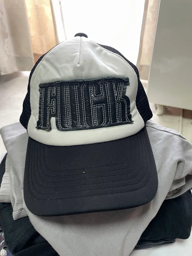帽子 number (n)ine 06ss FUCK mesh cap number(n)ine 06ss ガンズ期 fuckキャップ - メルカリ