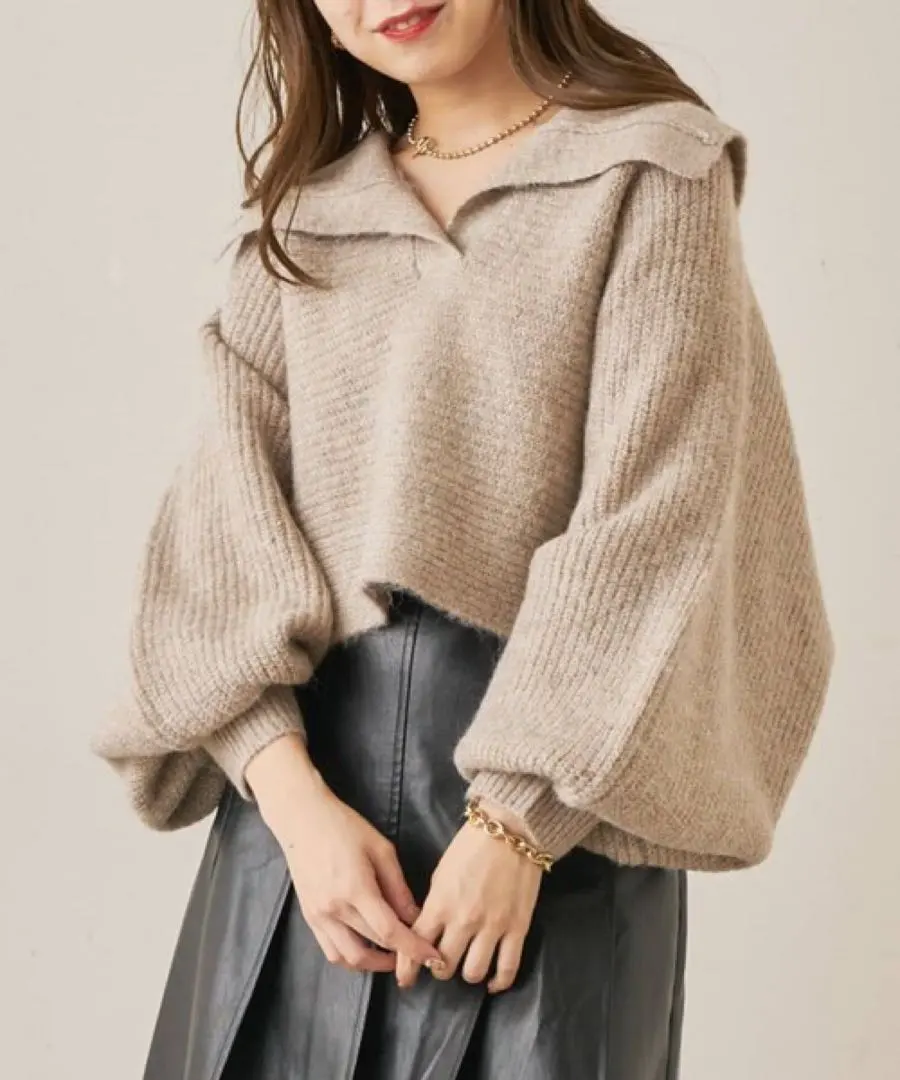 Thumbnail of Chico Short Sailor Collar Wide Knit