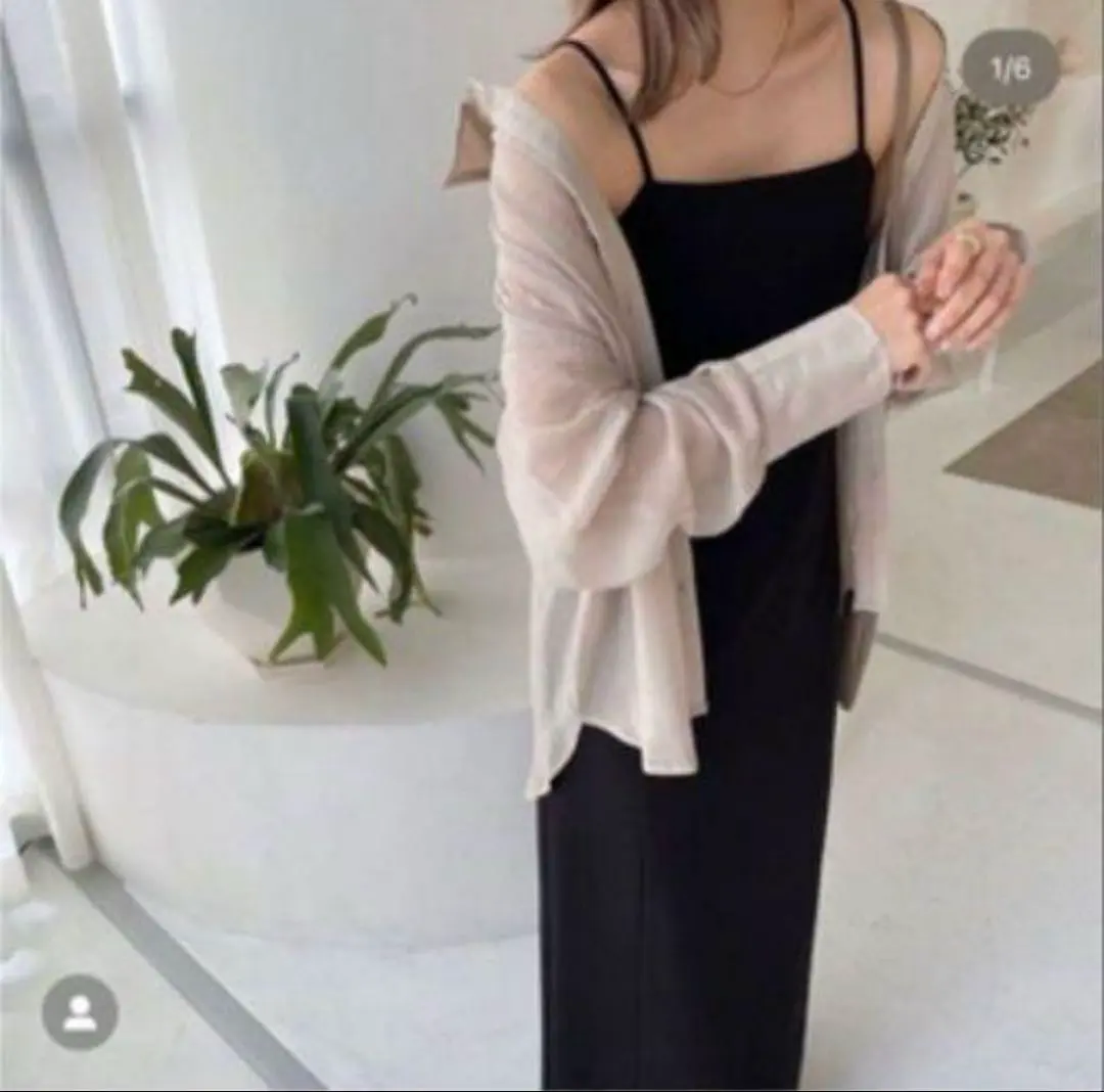 BLATE 緊身吊帶連衣裙 黑色 的縮圖