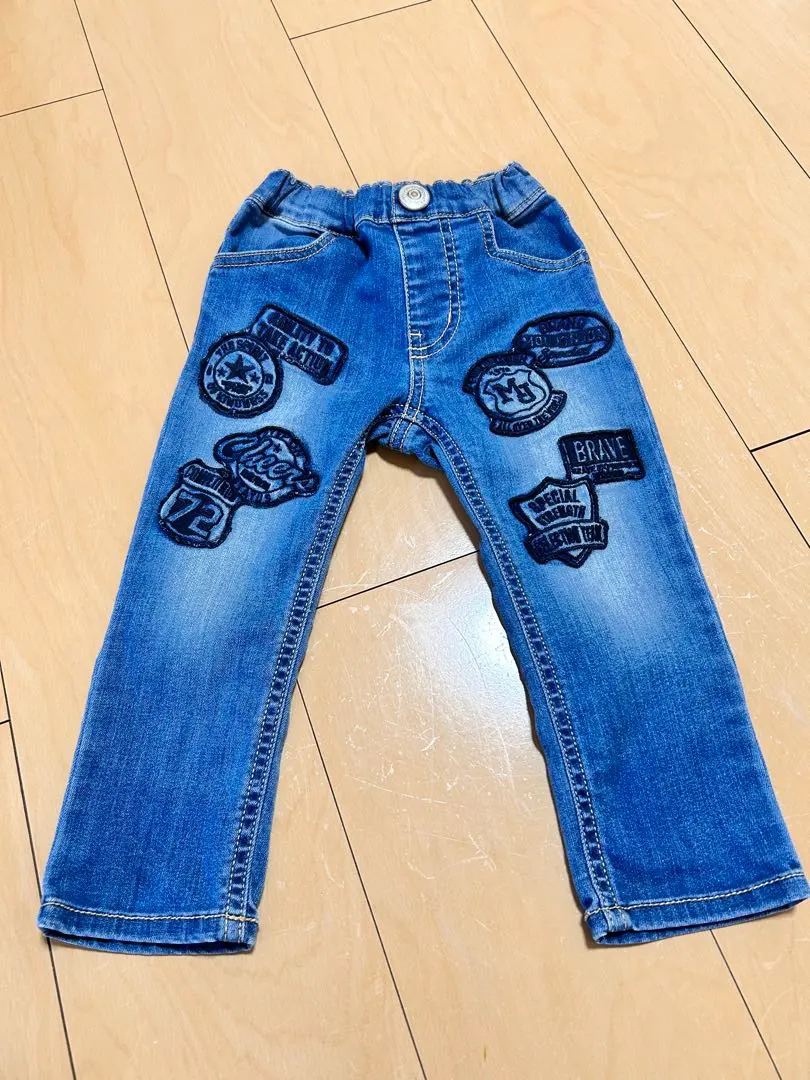 Thumbnail of Moujonjon Embroidered Patch Denim Pants 90