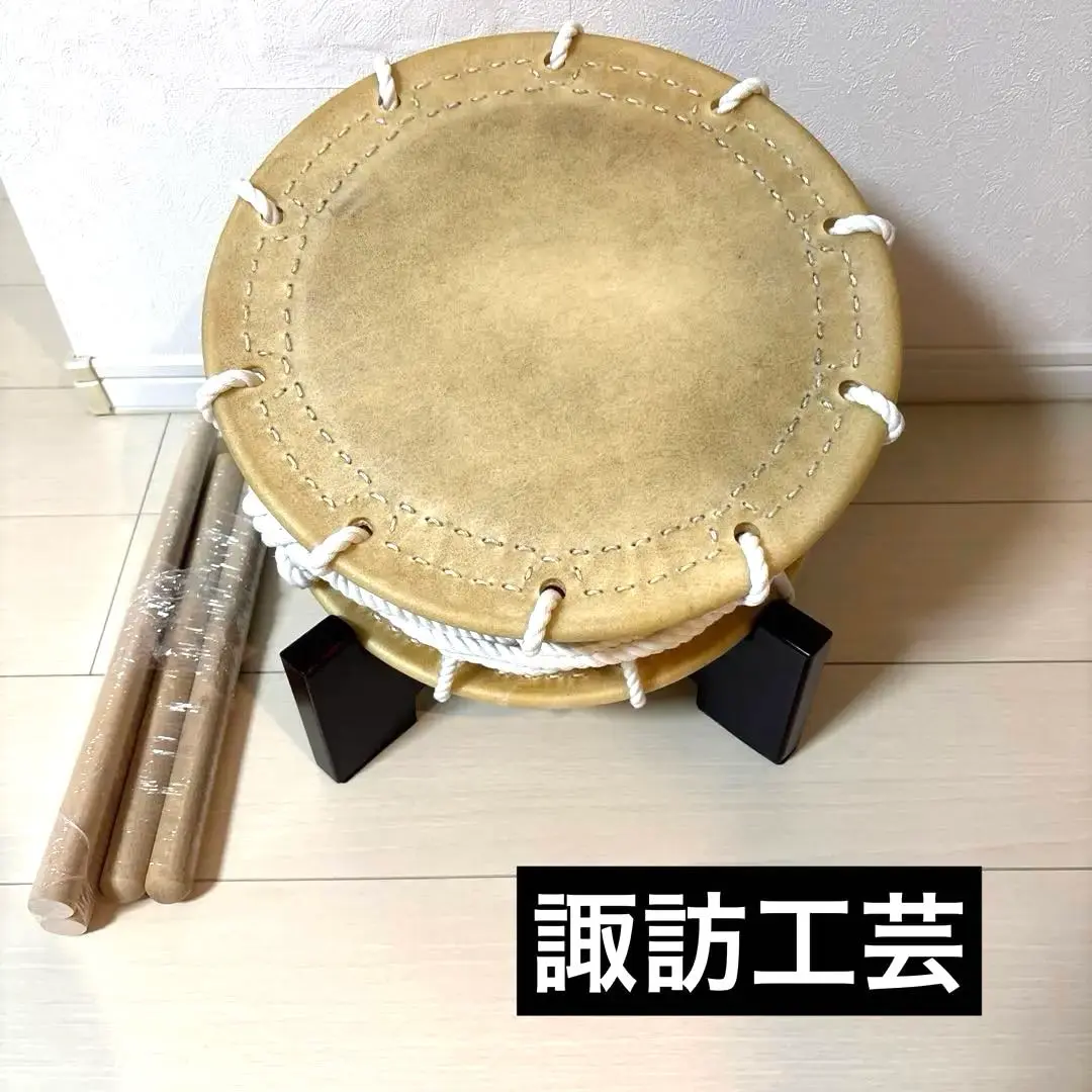 諏訪工芸 桶太鼓1.6尺、ストラップ、ケース、破れた皮1尺4寸