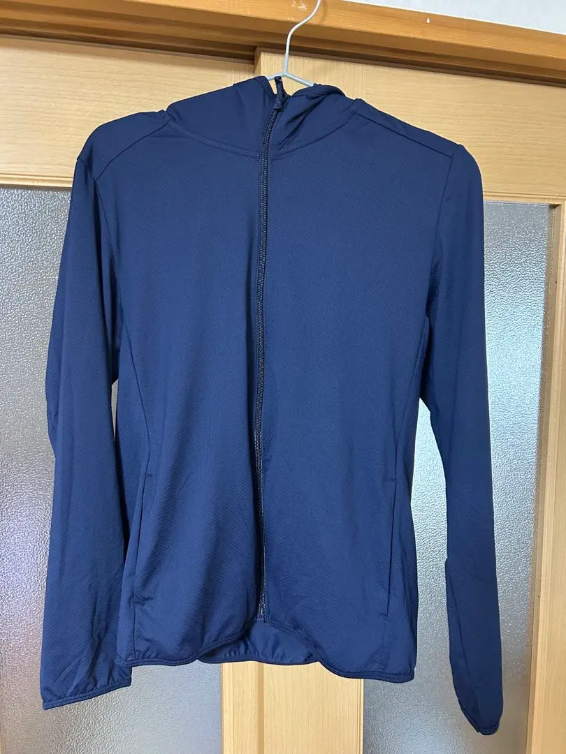 Thumbnail of UNIQLO Full-zip hooded outerwear, size 160, navy