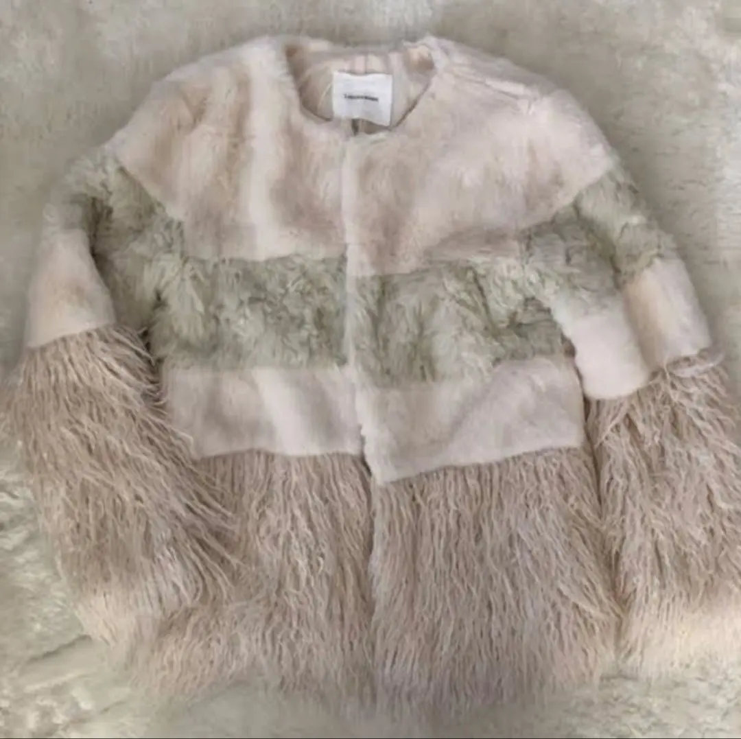 Thumbnail of Excellent condition ☆ LagunaMoon Patchwork Eco Fur Coat S