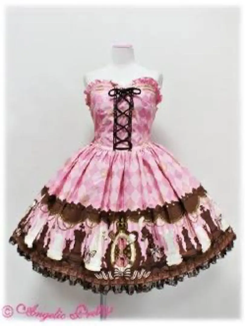 希少 Angeric Pretty チェスチョコ ピンク スカート ロリィタ m43406936405_1.jpg?1740551784