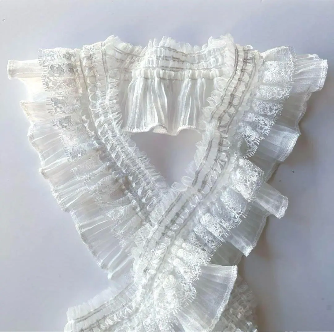 白色蕾絲半襟 和服 成人式 和服半衿 花邊 白色 白 的縮圖