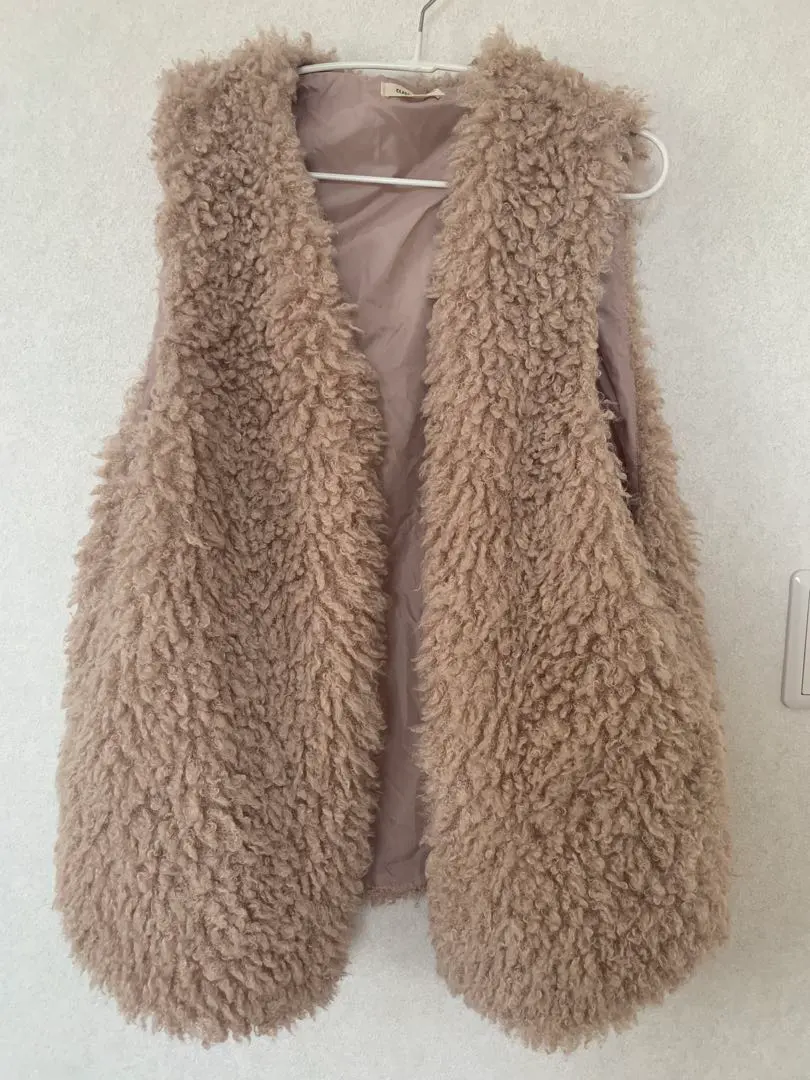 Thumbnail of Fleece Pink Beige Sleeveless Vest