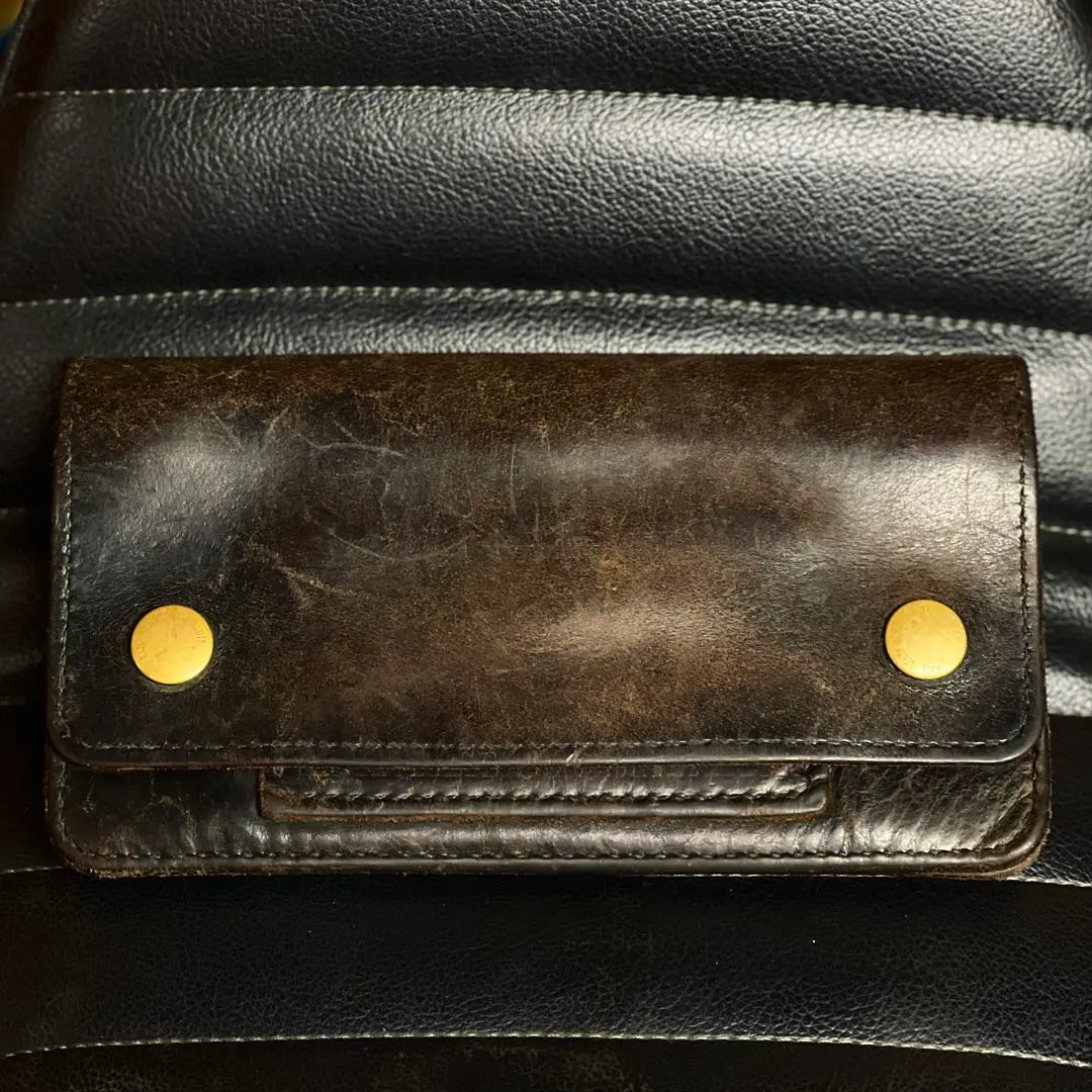rats レザー 長財布 黒　ラッツ RATS - LEATHER WALLET (BLACK) / ポーター コラボレザー