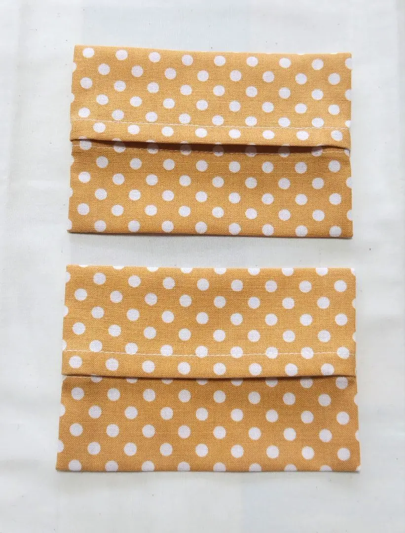 Thumbnail of Pocket tissue case, polka dot pattern, orange color, handmade