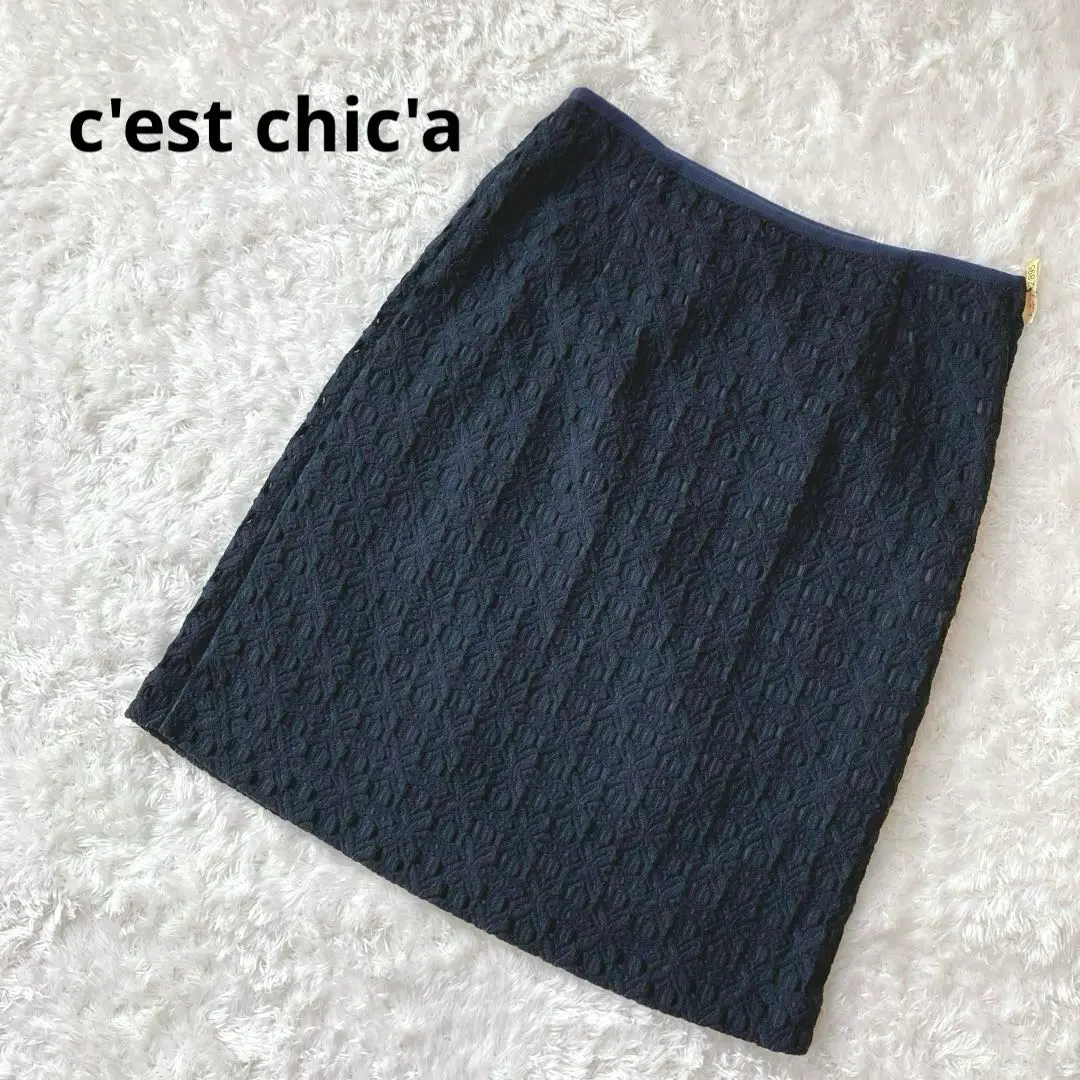 美品　C'EST CHIC'A スカート 2025年最新】C'est ChiC'a カラー：ブラック系 フレアスカートの
