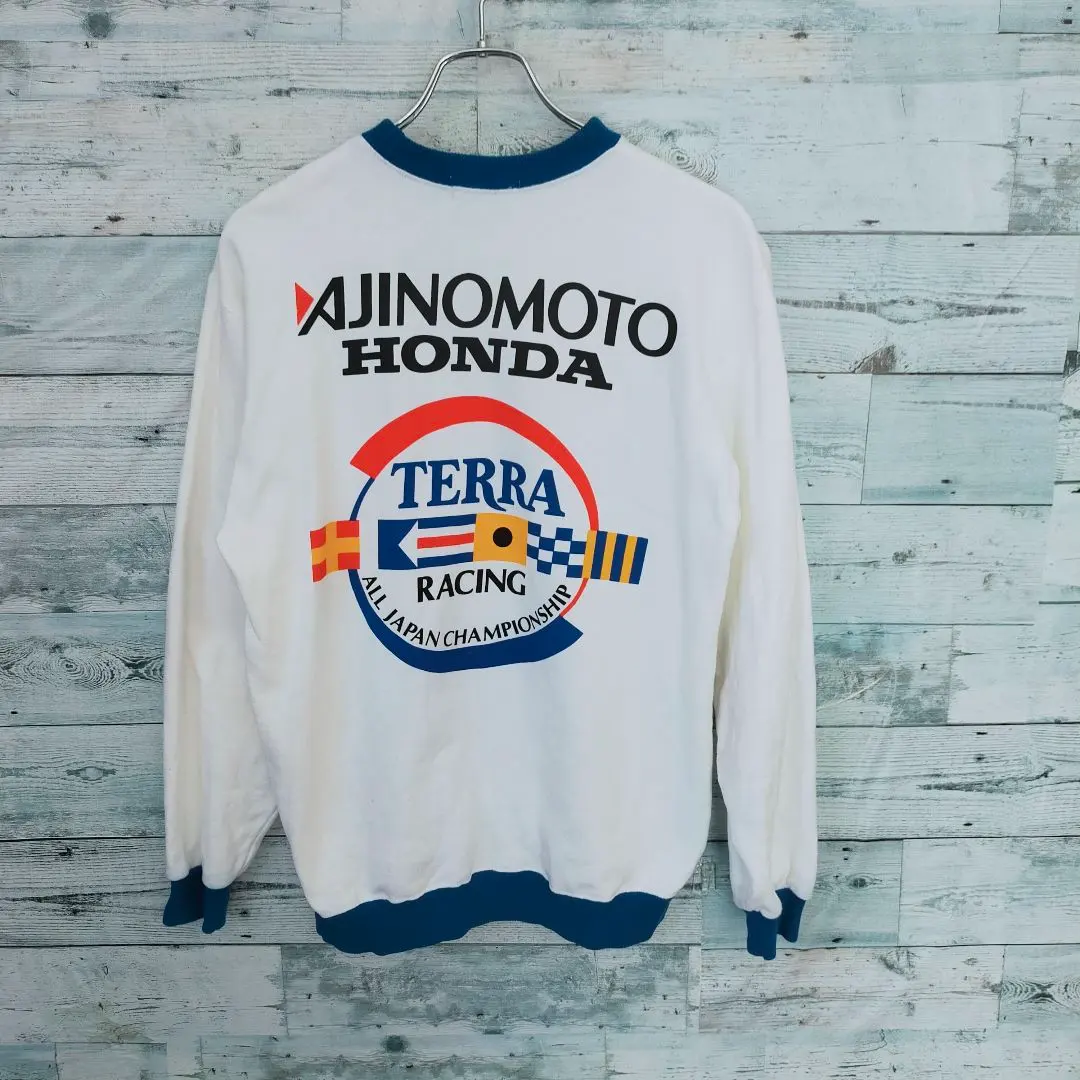 L★ホンダHONDA★味の素AJINOMOTO TERRA RACING当時物ジャケット　ナイロンジャケット ジャンバー ブルゾン レーシングジャケットnsrレトロ 味の素ホンダ・レーシングの1987年 : 新・バイクで走ると気持ちがいい