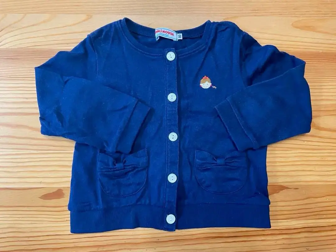 Thumbnail of MIKIHOUSE Baby Navy Cardigan 80cm with Pockets