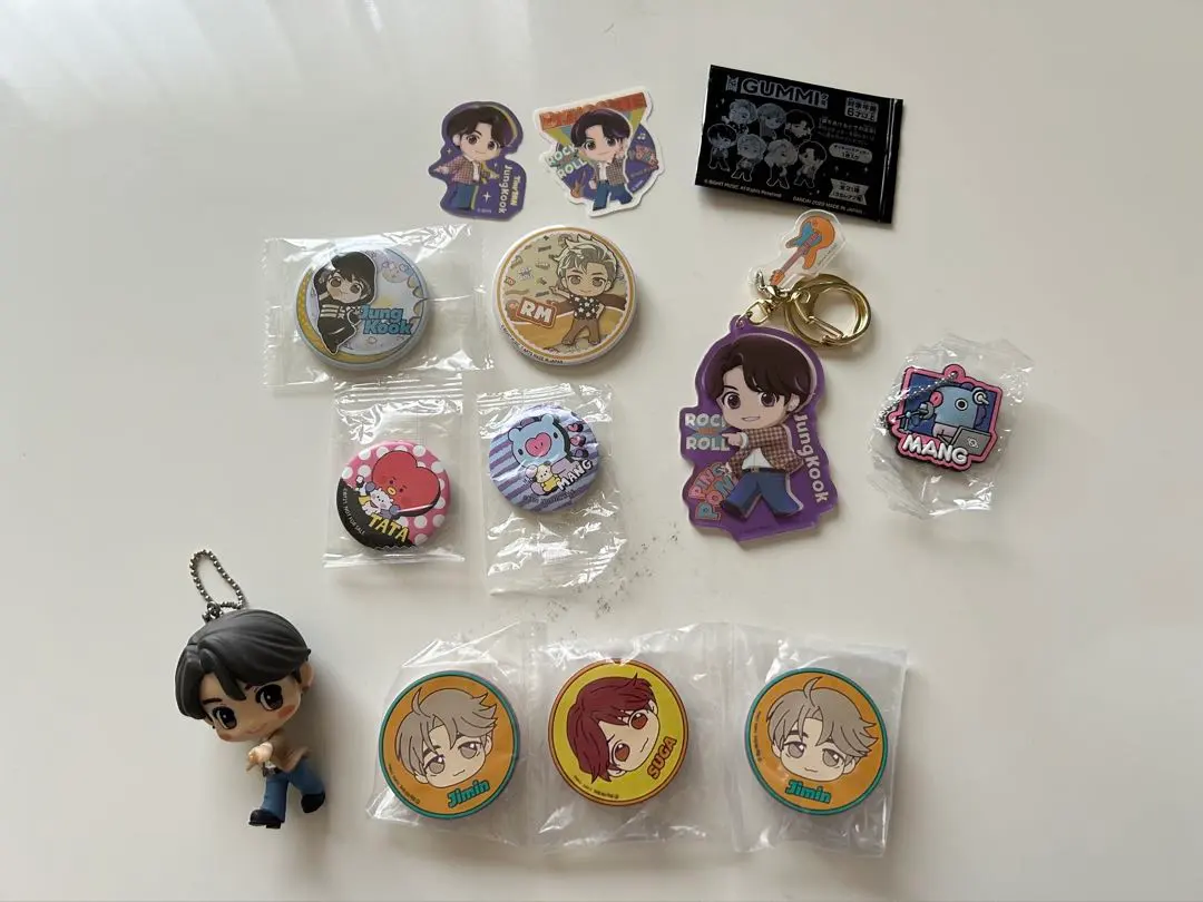 Thumbnail of [Immediate Purchase Welcome] BTS Acrylic Keyholder, Badge, and Sticker Set