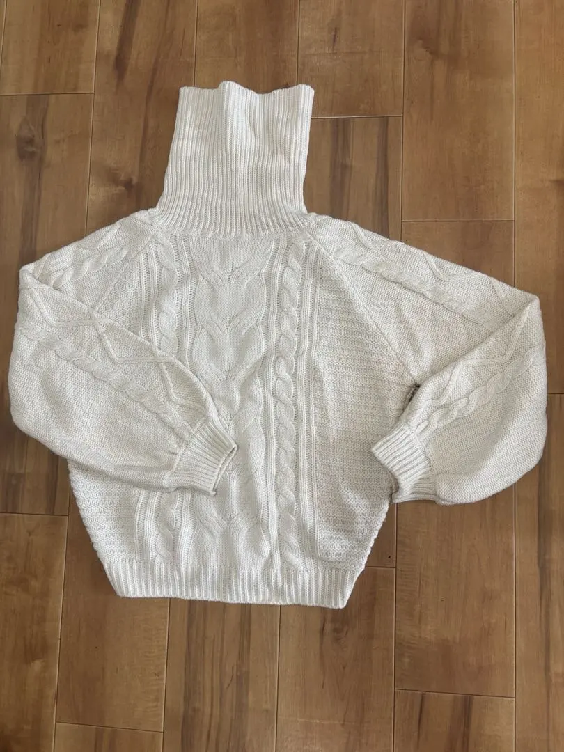 Thumbnail of SPINNS White Cable Knit Sweater, Free Size, Used