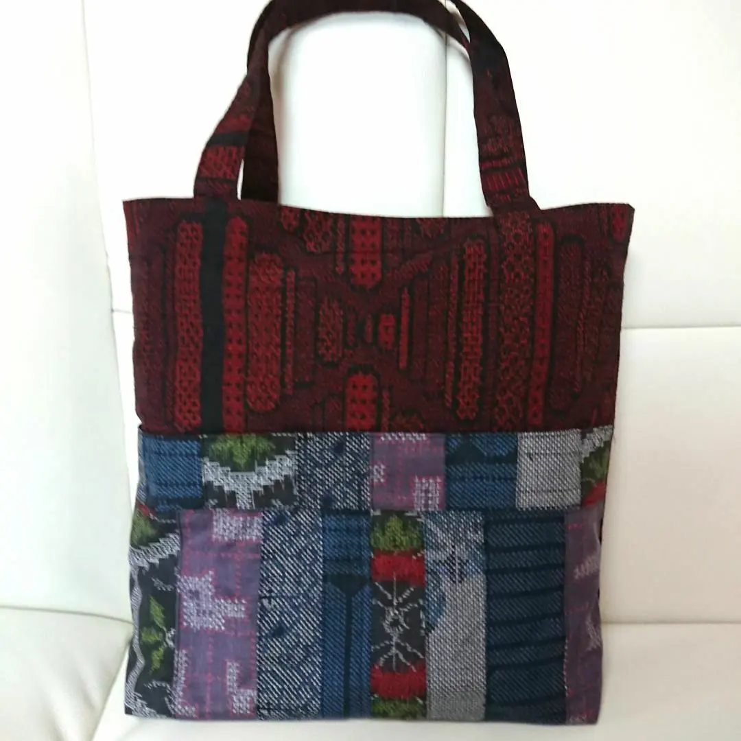 Thumbnail of Tote Bag, Sub-bag, Kimono Remake, Oshima Tsumugi