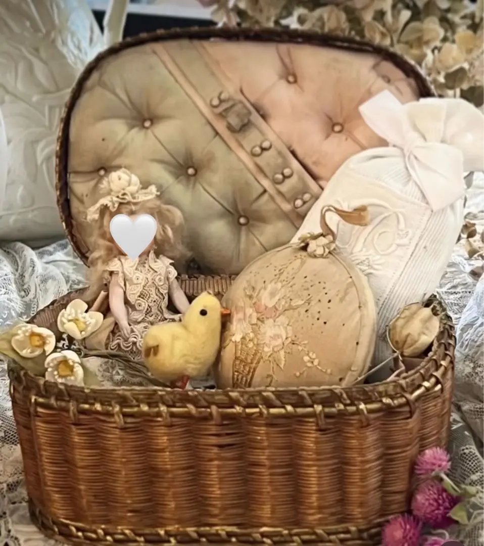 フランスアンティークローズパニエ　ローズバスケット　美品 フランスアンティークローズパニエ フランスアンティークローズ