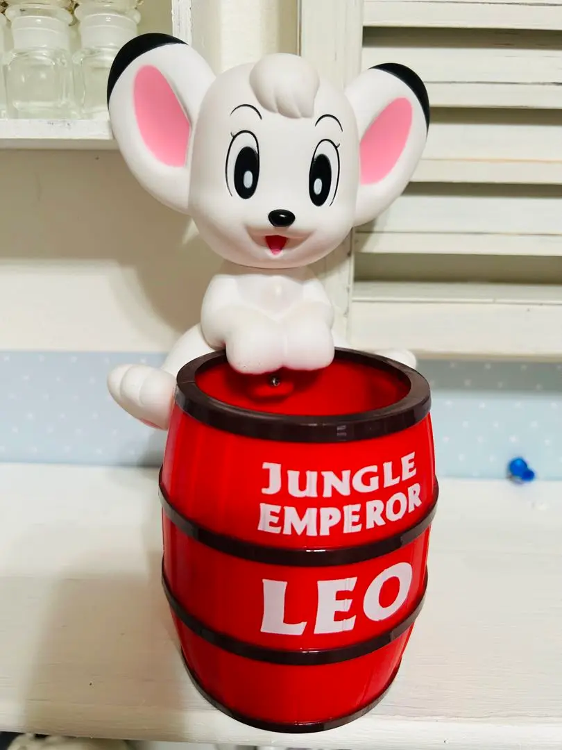ジャングル大帝 レオ☆ソフビ人形☆貯金箱 13．0cm 版権有