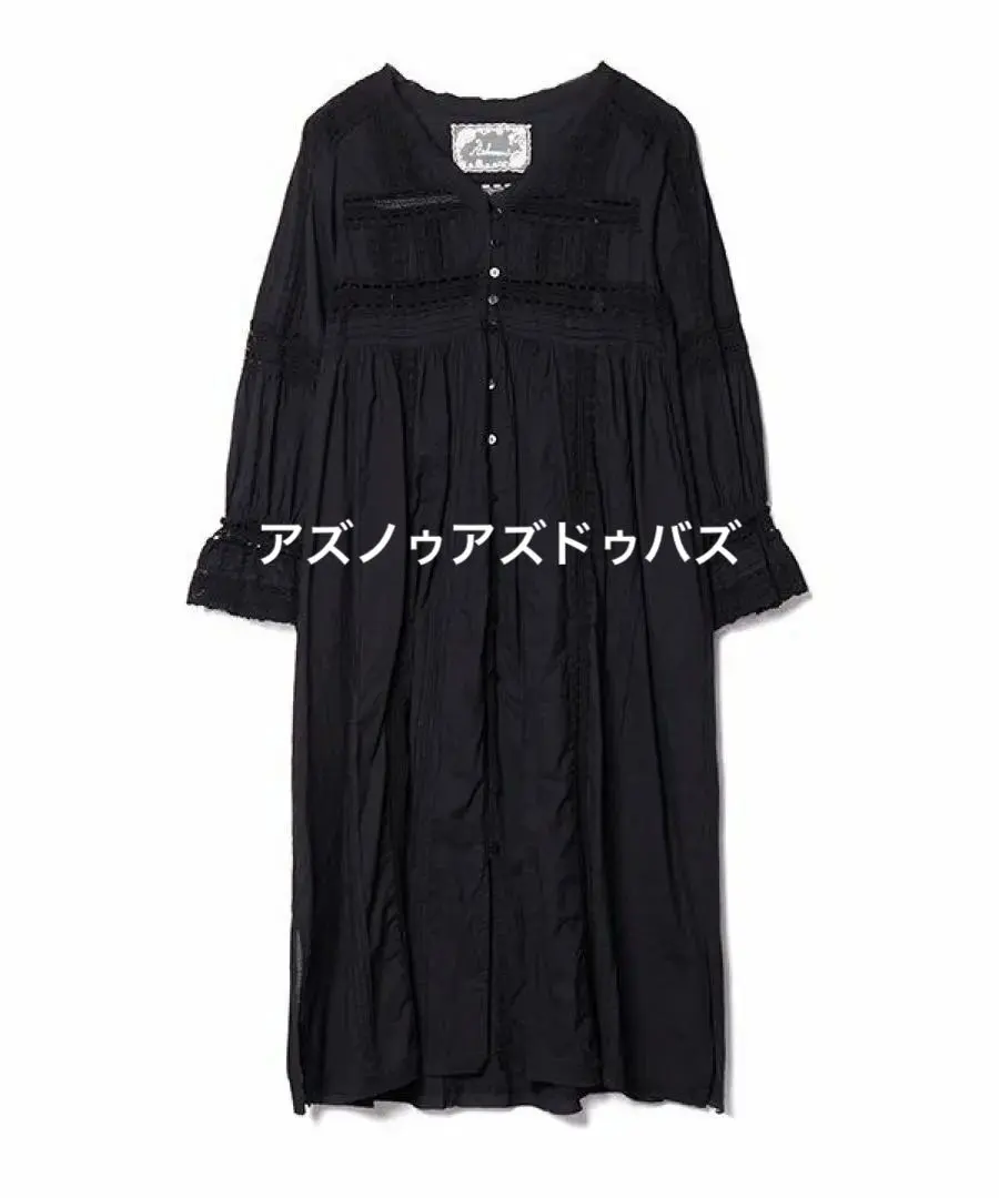 【降價】As Know As de base 黑色 襯衫洋裝 長袖 蕾絲 的縮圖