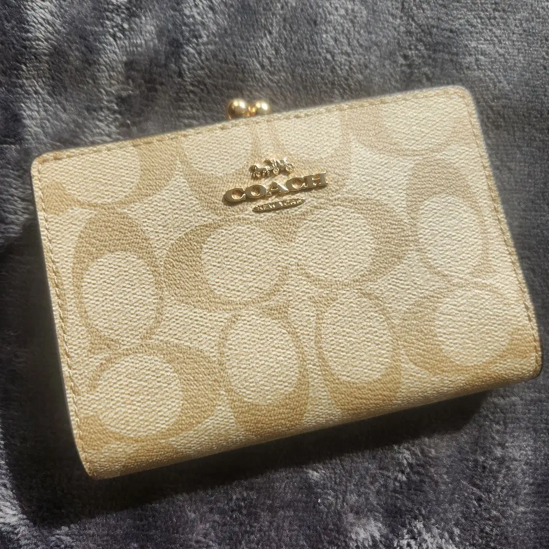 【COACH】コーチ キスロック ミディアム ウォレット キャンバス COACH☆キスロックミディアムウォレット シグネチャーキャンバス