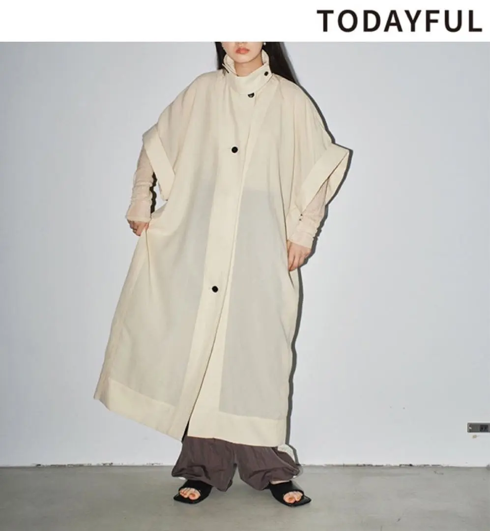 TODAYFUL/トゥデイフル】Halfsleeve Cocoon Coat/ハーフスリーブ