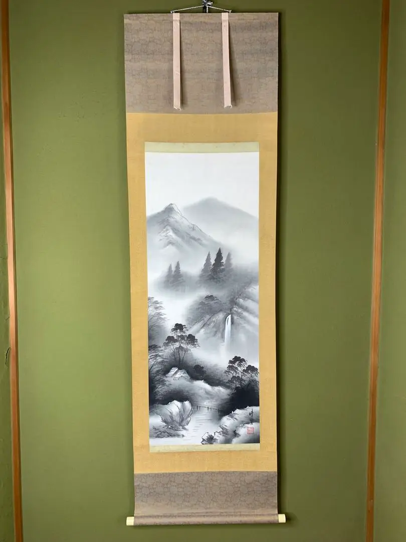 水墨画 風景画 橋と樹木 中国 掛け軸 掛軸 m43647098207_1.jpg?1723970495