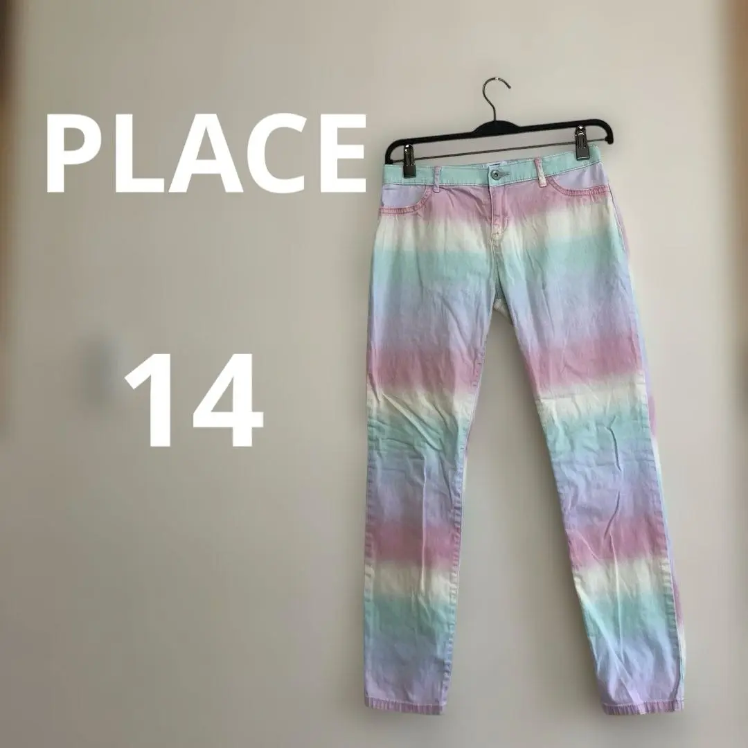海外古著 PLACE 紮染圖案粉彩漸變牛仔褲 14 的縮圖