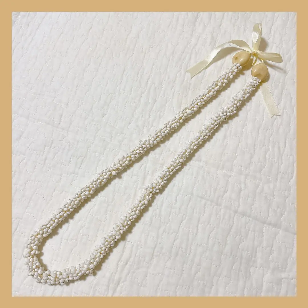 モンゴシェルレイ　36連　6連✖️6セット　ロング　ホワイト モンゴシェルレイ 36連 6連✖️6セット ロング ホワイト モンゴ