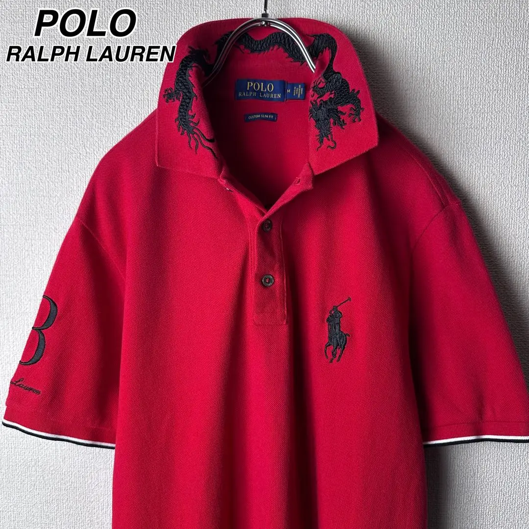 未使用！Polo Ralph Lauren 半袖　ポロシャツ　刺繍　和柄　L 2025年最新】Polo Ralph Lauren ポロシャツ 龍の人気アイテム