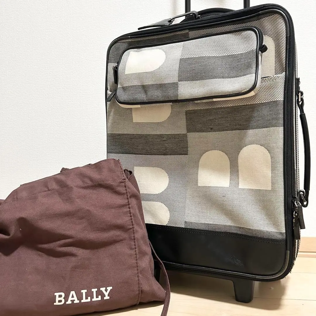 MIZEバリー　BALLY　ダークブラウン キャリーケース　機内持込サイズ スーツケース Mサイズ 71L～81L アメリカンツーリスター 拡張