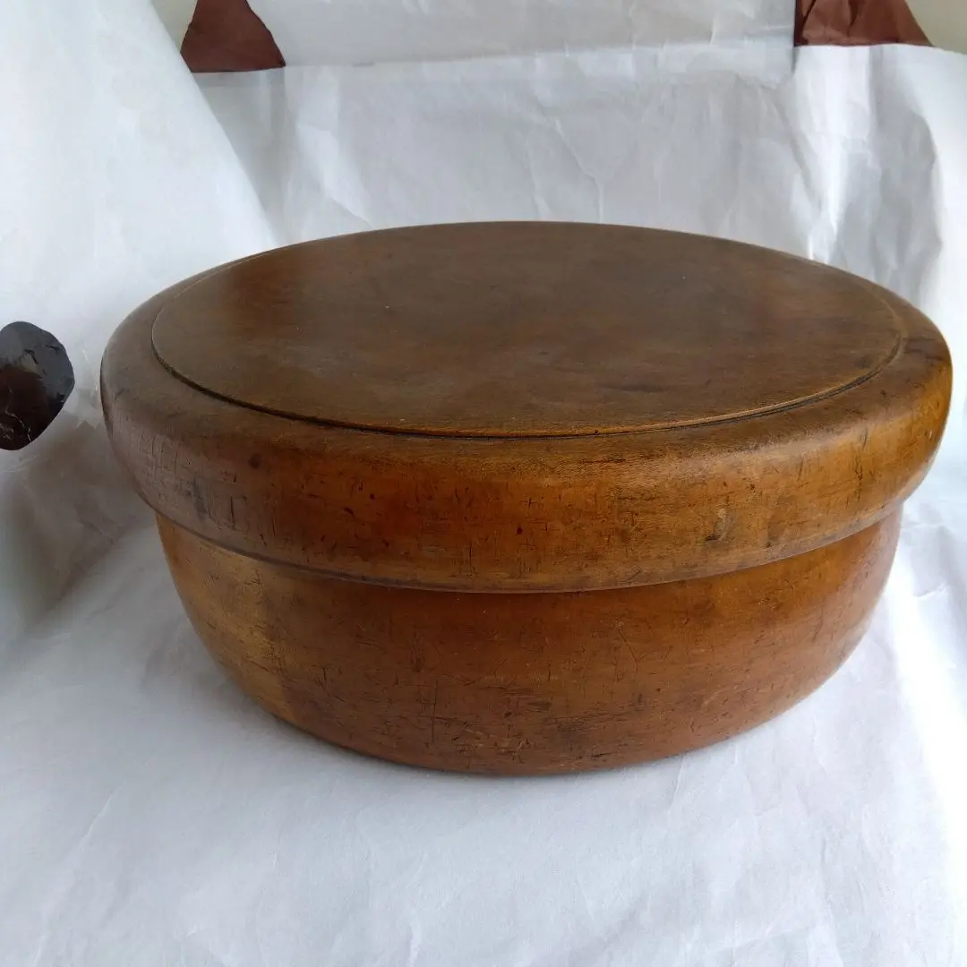 [新品未使用] 伝統工芸品 欅(けやき) くりぬき 茶びつ 天然うるし仕上げ 欅 茶櫃(茶びつ)